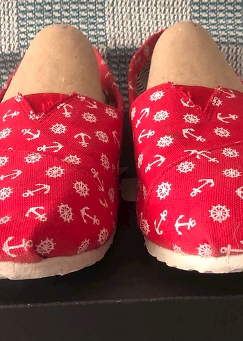 Kırmızı Desenli Kadın Espadril London 38 - Görsel 3