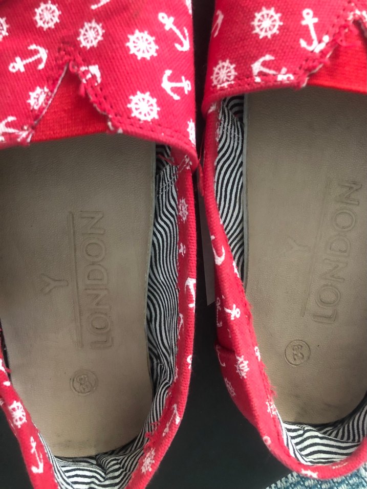 Kırmızı Desenli Kadın Espadril London 38 - Görsel 2