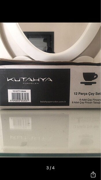Beden Kütahya porselen 12 Parça Çay-Nescafe Takımı