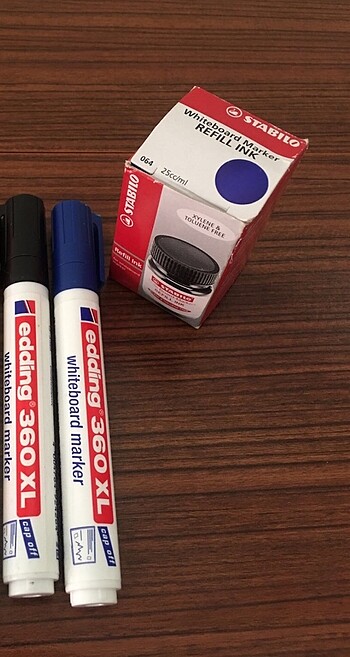  Mürekkep ve 3 Edding doldurulabilir Kalem