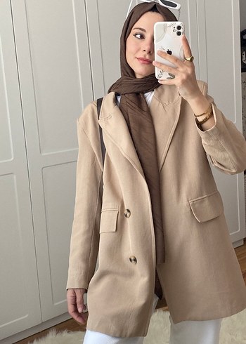 Bej Kadın Blazer Ceket
