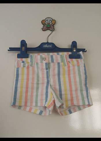 Kız Bebek için Pastel Renkli Düğmeli Şort - Görsel 2