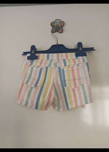 Kız Bebek için Pastel Renkli Düğmeli Şort - Görsel 3