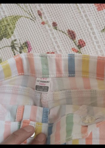 Kız Bebek için Pastel Renkli Düğmeli Şort - Görsel 4