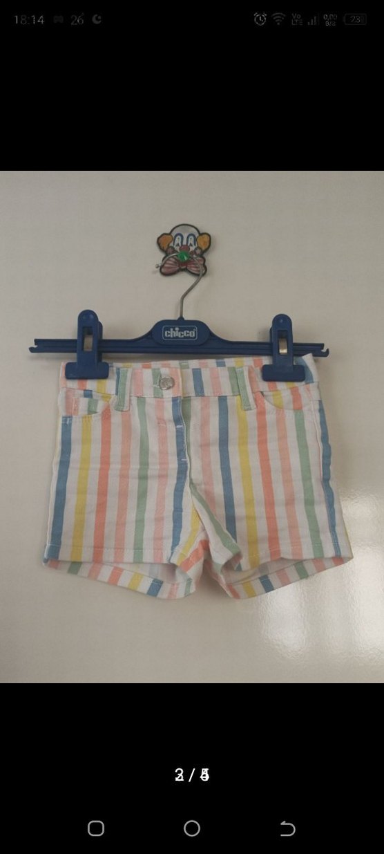 Kız Bebek için Pastel Renkli Düğmeli Şort - Görsel 2