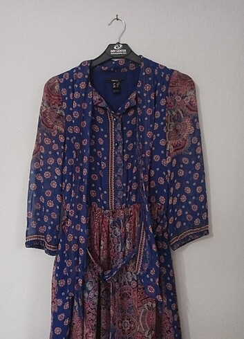 MANGO ŞİFON ELBİSE - Görsel 8