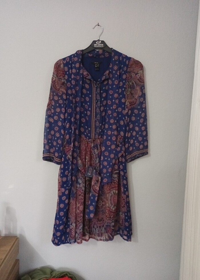 MANGO ŞİFON ELBİSE - Görsel 2