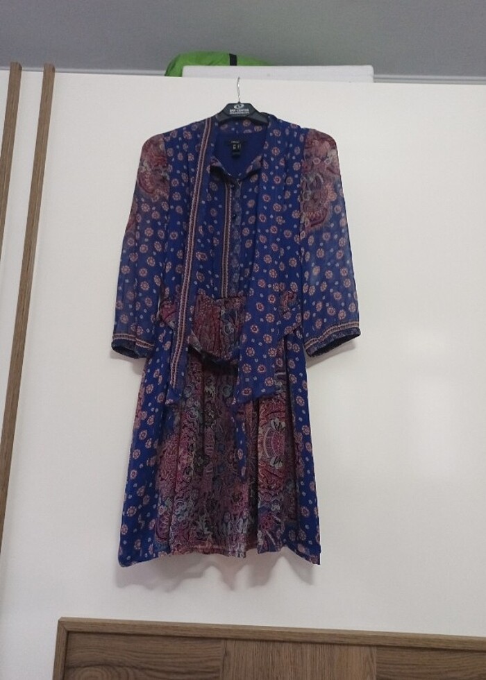 MANGO ŞİFON ELBİSE - Görsel 5