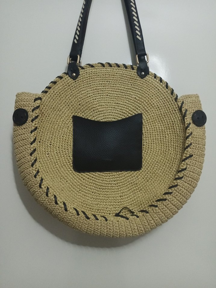 NETWORK Bej Örgü Kadın Çanta - Görsel 2