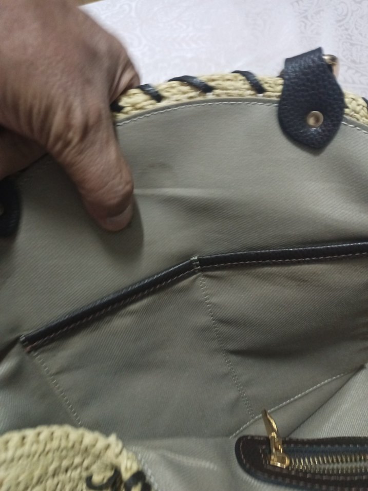 NETWORK Bej Örgü Kadın Çanta - Görsel 5