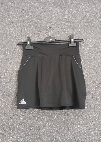 Siyah Adidas Tenis Mini Şort Etek