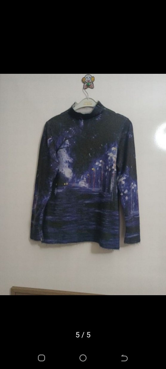 Kadın Lacivert Uzun Kollu Yüksek Yakalı Kazak - Görsel 5