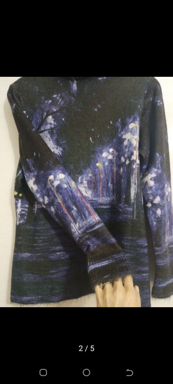 Kadın Lacivert Uzun Kollu Yüksek Yakalı Kazak - Görsel 2