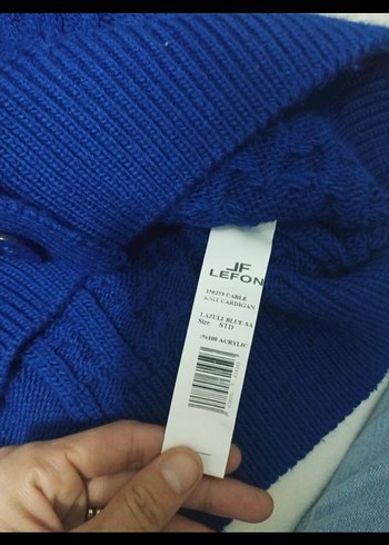 Kadın Mavi V Yaka Örgü Hırka - Görsel 8