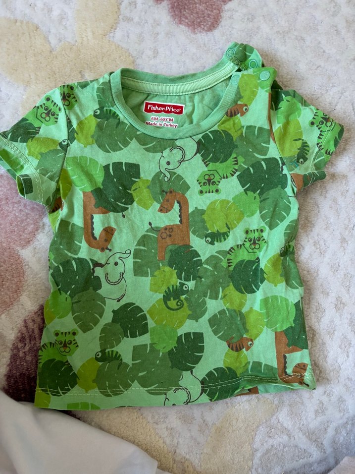 Çocuk İçlik Tişörtü, Açık Yeşil, Desensiz - Görsel 5