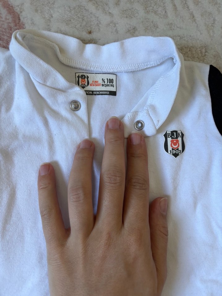 Beşiktaş Baskılı %100 Pamuk Bebek Body - Görsel 3
