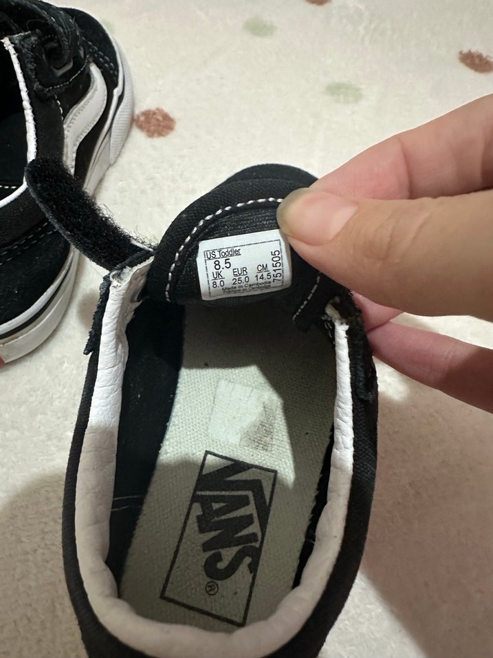 Orjinal VANS Siyah Erkek Çocuk Cırt Cırtlı Spor Ayakkabı - Görsel 3