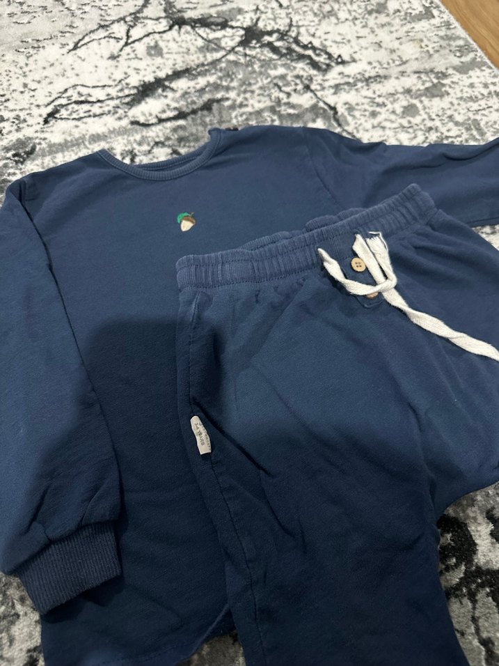 Cigit Koyu Mavi Uzun Kollu Streetwear Takım - Görsel 2