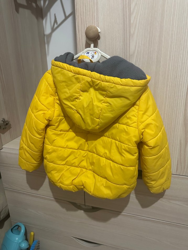 Sarı Fermuarlı Erkek Çocuk Mont - Görsel 2