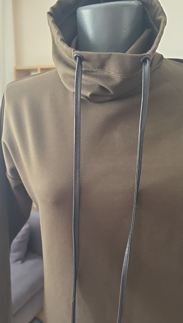 Asimetrik Bağcıklı Taupe Tunik — görsel 5/9