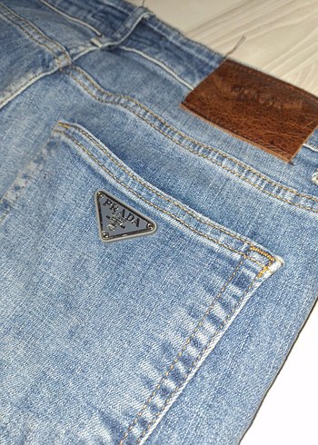 Prada Acik Mavi Denim Jean