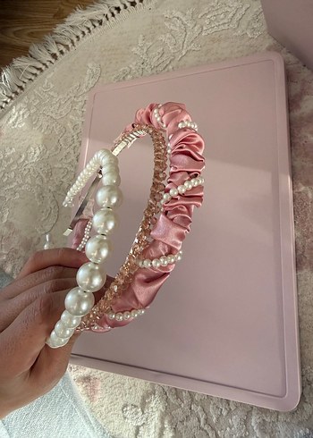Accessorize Boncuk Detaylı Pembe Bohem Saç Bandı
