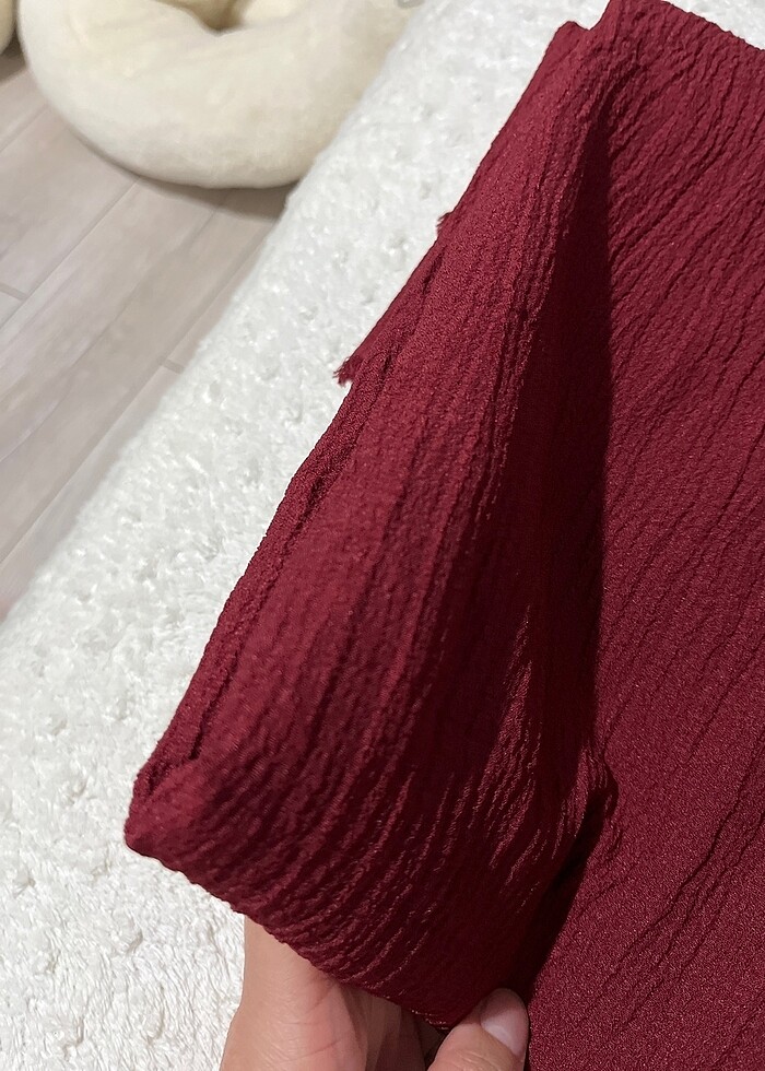 Şal bordo - Görsel 2