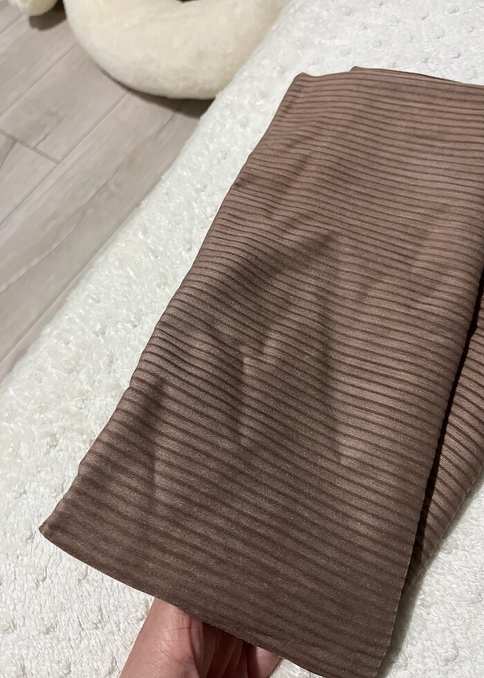 Şal çizgili sütlü kahve - Görsel 2