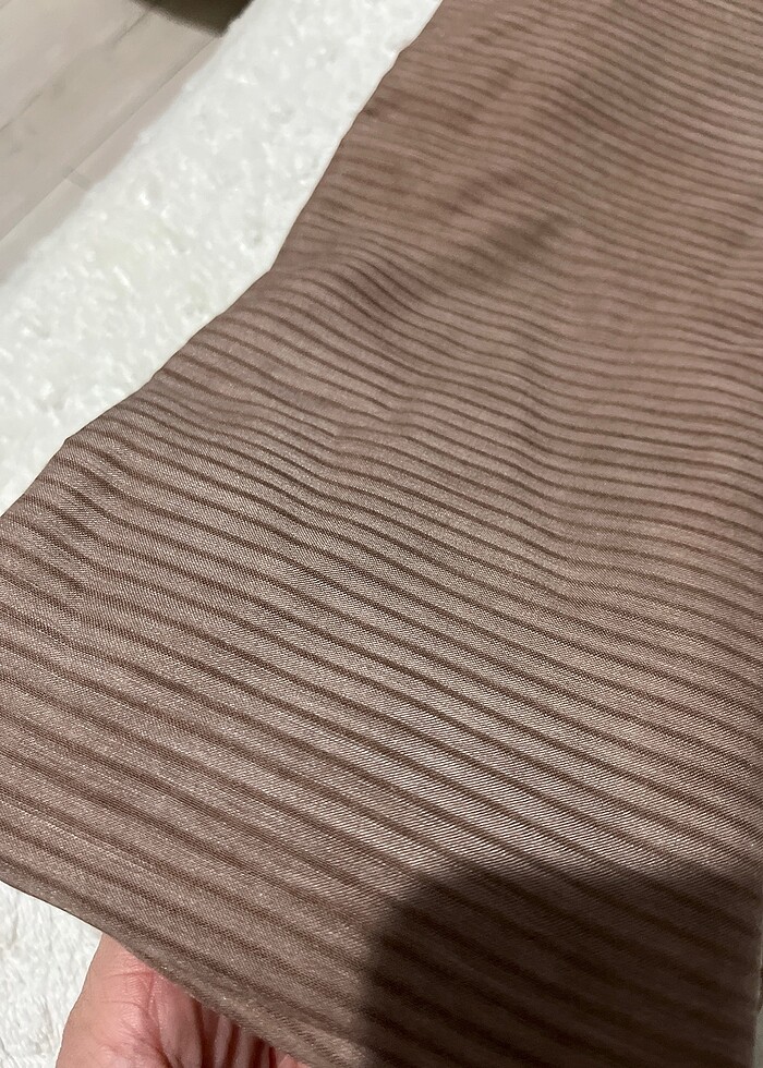 Şal çizgili sütlü kahve - Görsel 3