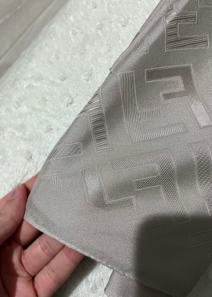 Şal F desen bej renk - Görsel 2