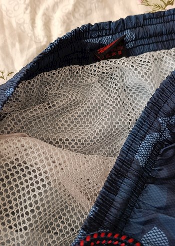 Erkek Lacivert Kamuflaj Desenli deniz şortu - Görsel 6