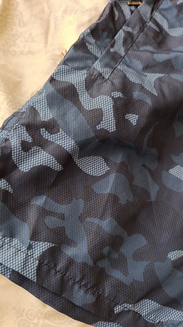 Erkek Lacivert Kamuflaj Desenli deniz şortu - Görsel 5