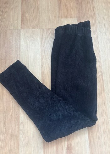 Siyah Süet Kız Tayt - Görsel 3