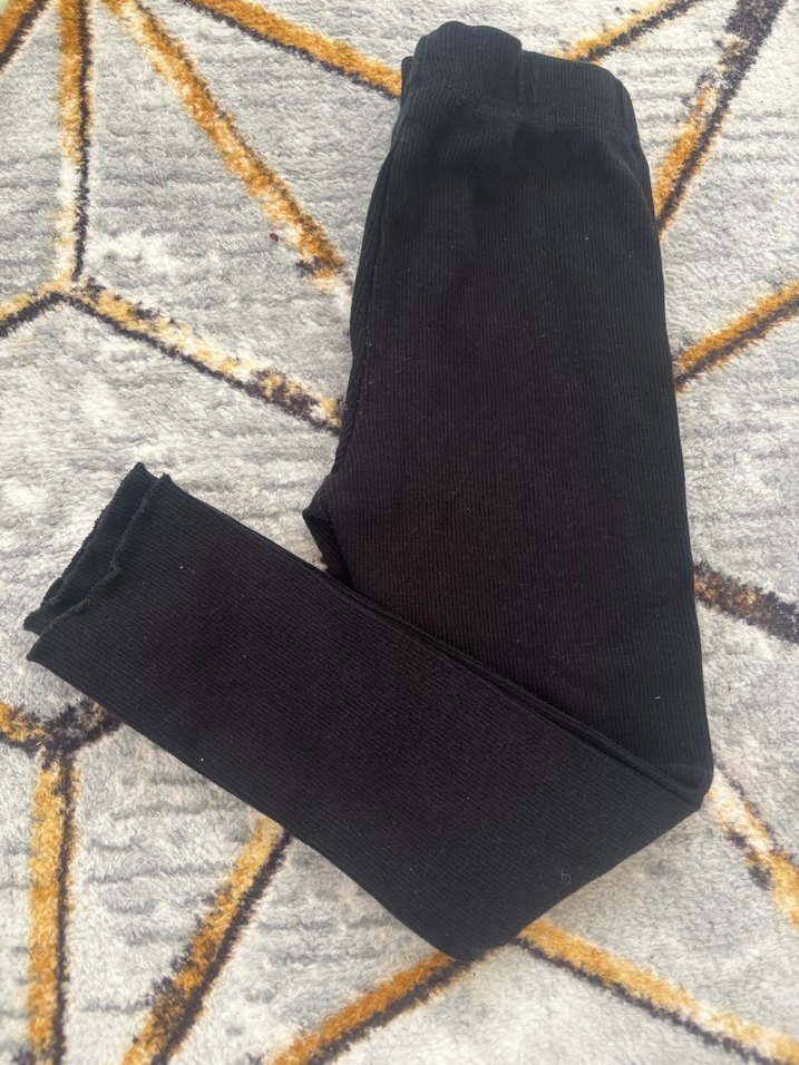 Kız Çocuk Siyah Dar Kesim Tayt - Görsel 2