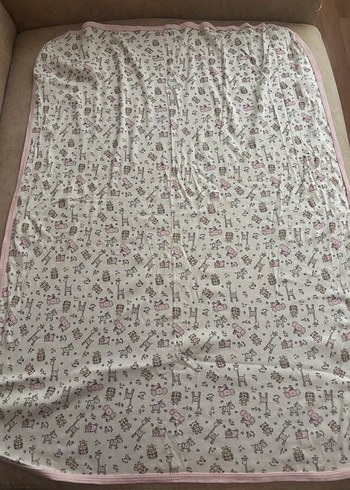 Baskılı Çocuk Battaniyesi, Pembe Tonlarında - Görsel 3