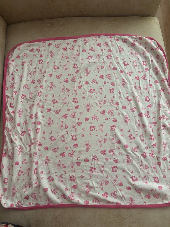 Baskılı Çocuk Battaniyesi, Pembe Tonlarında - Görsel 2