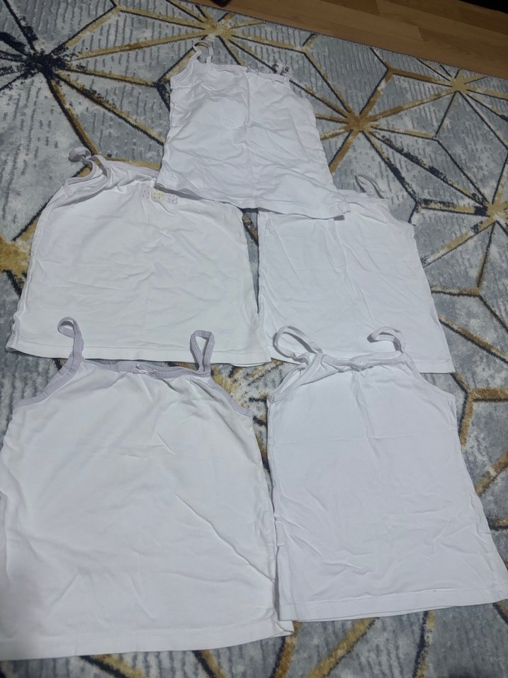 Beyaz Çocuk Atletleri 5'li Paket - Görsel 2