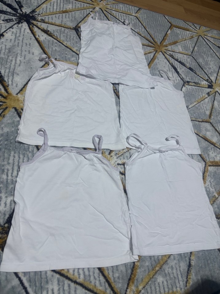 Beyaz Çocuk Atletleri 5'li Paket - Görsel 3