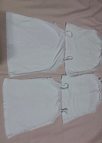 Beyaz Kız Çocuk İnce Askılı Atlet - Görsel 2