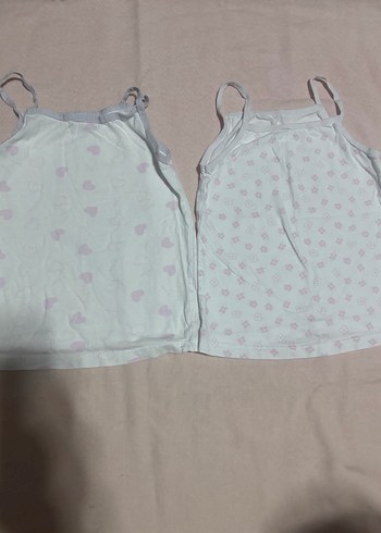 Beyaz Pastel Desenli Kız Çocuk Atletleri - Görsel 2