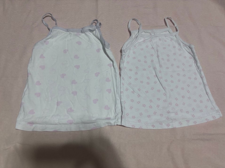 Beyaz Pastel Desenli Kız Çocuk Atletleri - Görsel 3