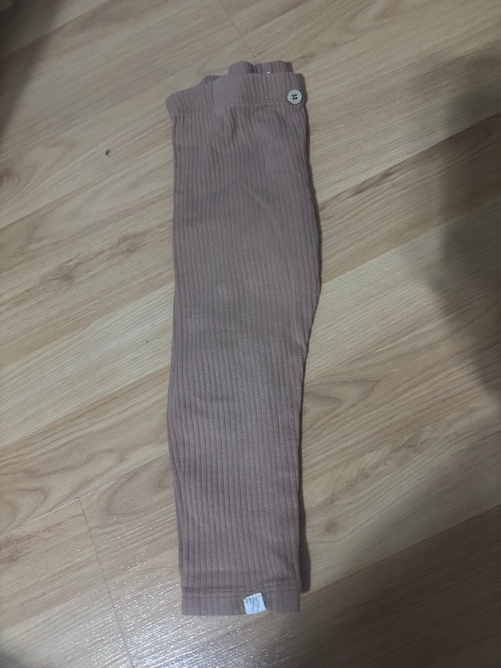 Kız Çocuk Bej Düğmeli Tayt - Görsel 2