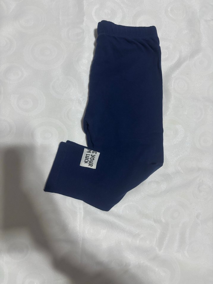 Kız Çocuk Lacivert Tayt, Elastik Bel - Görsel 4