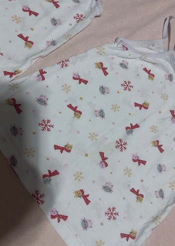 Beyaz Desenli Kız Çocuk Atlet - Görsel 2