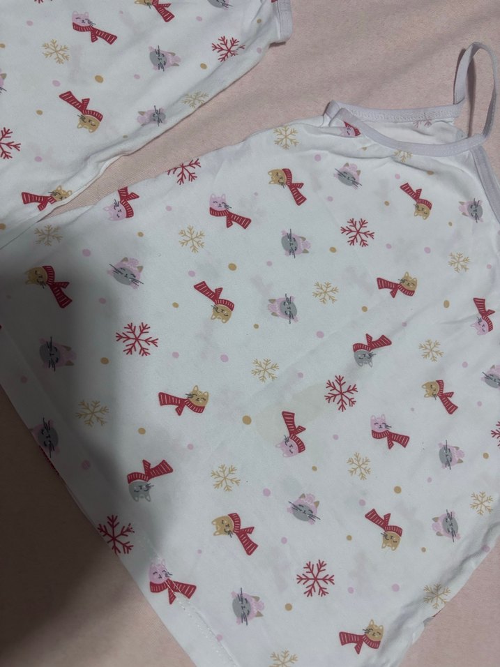 Beyaz Desenli Kız Çocuk Atlet - Görsel 2