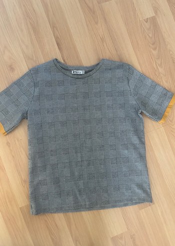 Kadın Ekose Desenli Gri Eşofman Takımı - Görsel 4