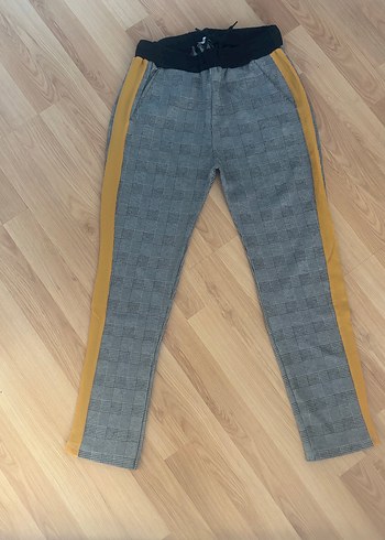 Kadın Ekose Desenli Gri Eşofman Takımı - Görsel 2