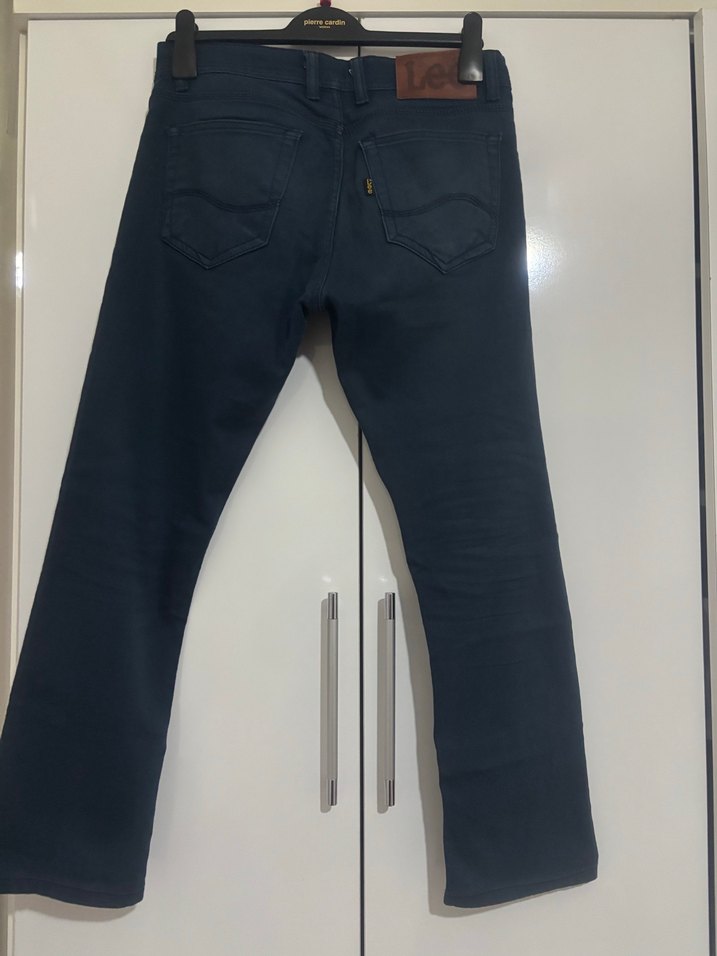 Erkek Lacivert Düğmeli Kot Pantolon - Görsel 3