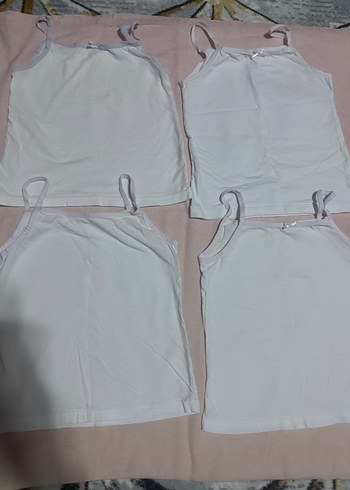 Beyaz Askılı Çocuk Atlet 4'lü Paket - Görsel 2