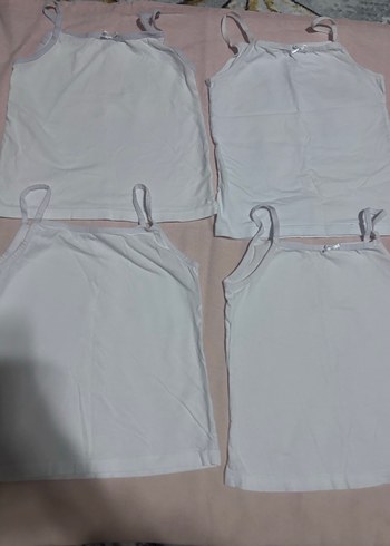 Beyaz Askılı Çocuk Atlet 4'lü Paket - Görsel 3